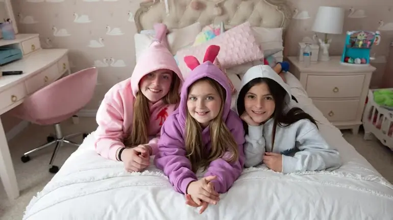 Pink Palm Puff Hoodie